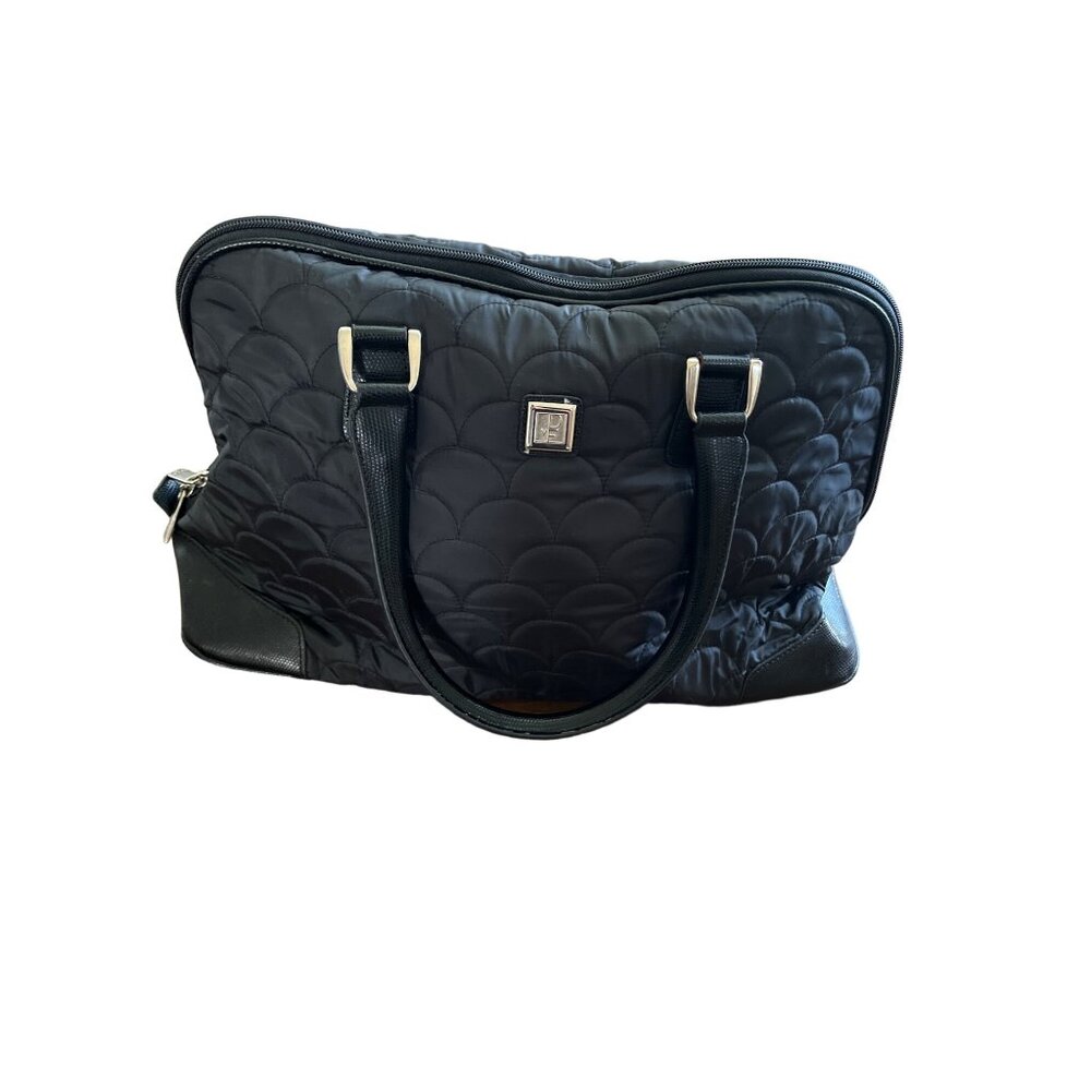 Diane Von Furstenberg black quilted large tote bag